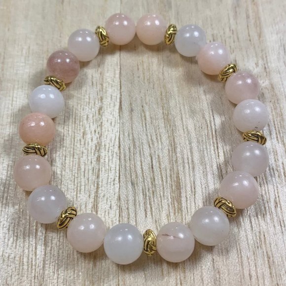 Hand Crafted Jewelry - 8mm Pink Aventurine Chakra Stretch Bracelet